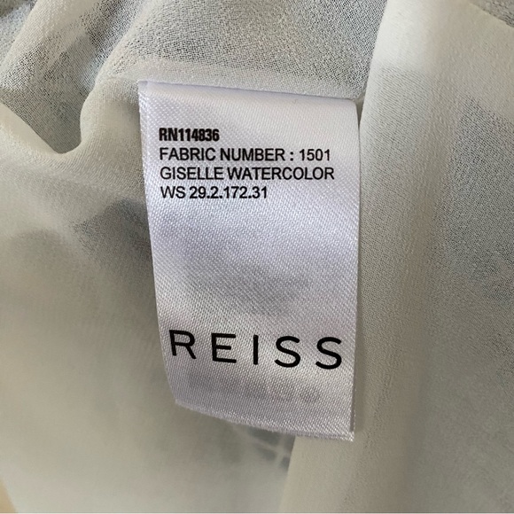 Reiss Giselle Watercolor Check Printed Frill Layered Mini Dress - Picture 10 of 11